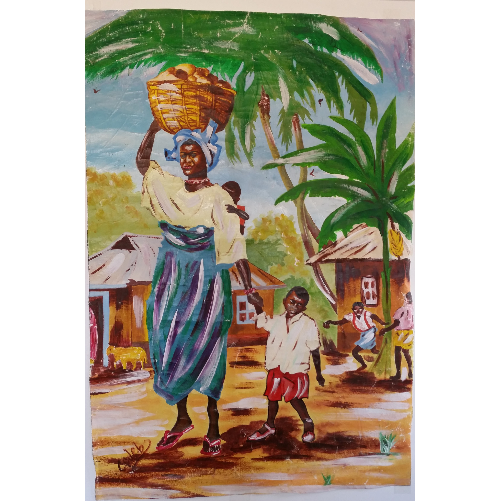 Typical African Woman's Painting