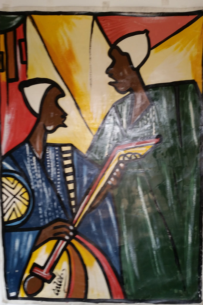 Two African Entertainers Painting