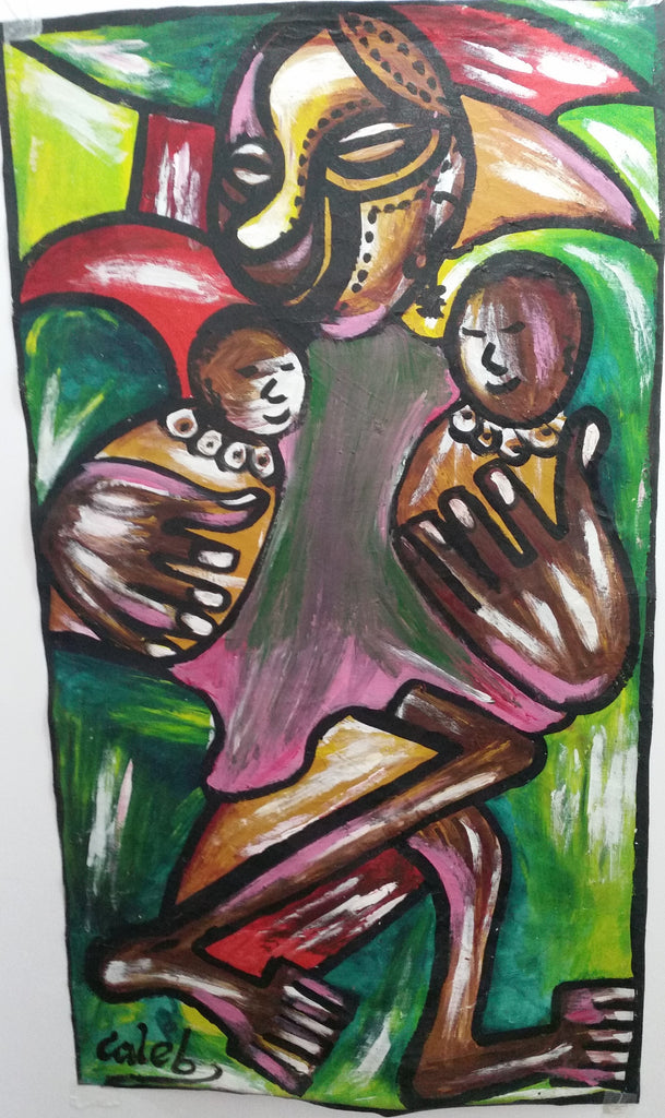 Mother of twins (Abstract) Painting