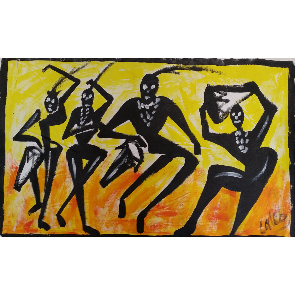 African Drummers (abstract) Painting
