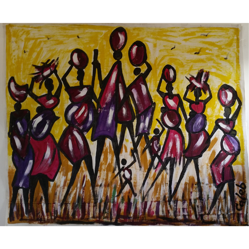 African Family Journey(abstract) Painting