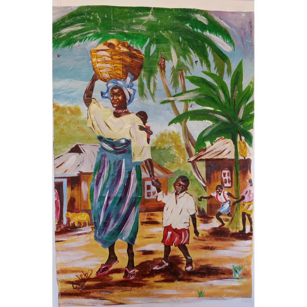 Typical African Woman's Painting