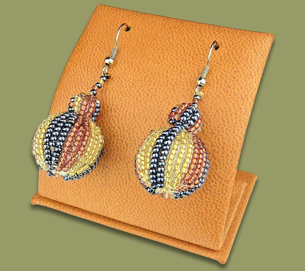 Bobble Earrings Copper Metallic White-Gold