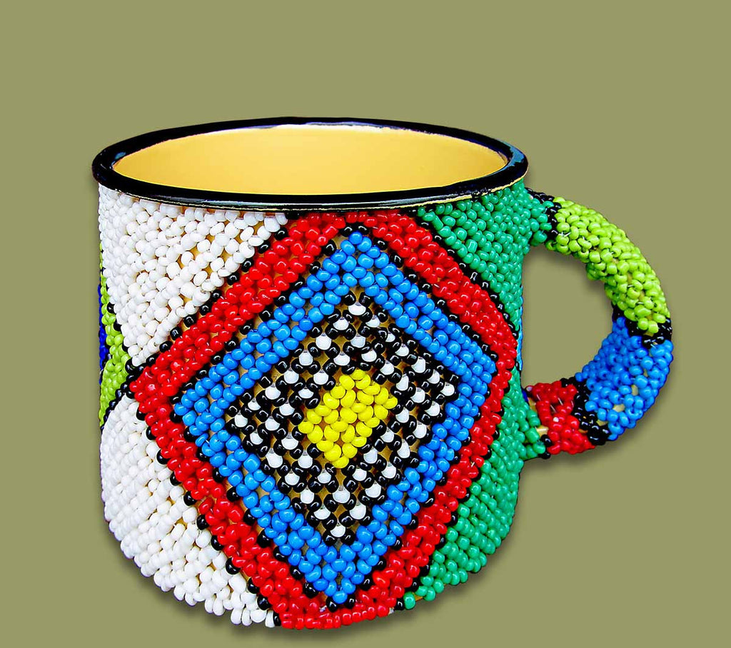 Beaded Tin Mug